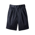 Women's & Misses' Utility Chino Pleated Front Poly/Cotton Shorts